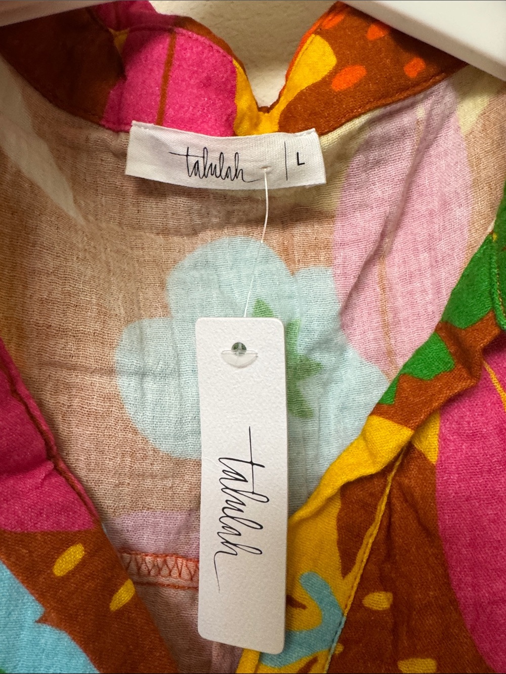 TALULAH Pink and Orange Floral Button-Front Dress - Picture 2 of 3